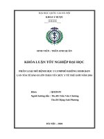 Phân loai mô bênh hoc u lymphô không hodgkin lan tỏa tế bào b lớn theo tổ chức y tế thế giới năm 2016 