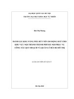 Đánh giá khả năng phá hủy nền do động đất cho khu vực nội thành thành phố Hà Nội phục vụ công tác quy hoạch và quản lý rủi ro đô thị:  Luận án TS. Khoa học vật chất: 844