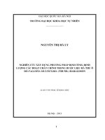 Nghiên cứu xây dựng phương pháp định tính,  định lượng các hoạt chất chính trong dược liệu  hà thủ ô đỏ Fallopia multiflora (Thunb.)  Haraldson