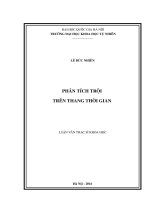 Phân tích trội trên thang thời gian : Luận văn ThS. Toán học: 60 46 01