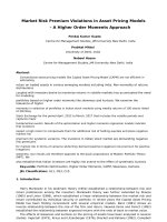 Market risk premium violations in asset pricing models – a higher order moments approach 