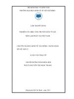 Nghiên cứu hiệu ứng truyền dẫn tỷ giá đến lạm phát tại việt nam , luận văn thạc sĩ 