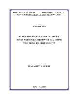 Nâng cao năng lực cạnh tranh của doanh nghiệp bưu chính Việt Nam trong tiến trình hội nhập quốc tế
