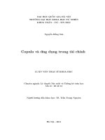 Copula và ứng dụng trong tài chính : Luận văn ThS. Toán học: 60 46 15