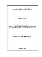 Nghiên cứu sử dụng hạ tầng mạng viễn thông di động trong đo đạc địa chính bằng phương pháp đo GPS động thời gian thực : Luận văn ThS. Kiểm soát và bảo vệ môi trường: 60 85 01 03