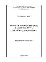 Một số phương pháp song song dạng Runge-Kutta giải bài toán không cương: Luận án TS. Toán học: 62 46 30 01