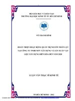 Hoàn thiện hoạt động quản trị nguồn nhân lực tại công ty TNHH MTV xây dựng và sản xuất vật liệu xây dựng biên hòa đến năm 2020 , luận văn thạc sĩ 