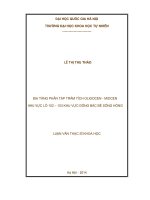 Địa tầng phân tập trầm tích Oligocen-Miocen khu vực lô 102-103 khu vực Đông Bắc bể sông Hồng