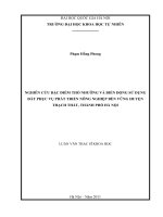 Nghiên cứu đặc điểm thổ nhưỡng và biến động sử dụng đất phục vụ phát triển nông nghiệp bền vững huyện Thạch Thất, thành phố Hà Nội : Luận văn ThS. Vật lý: 60 44 01