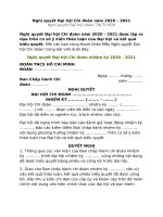 Nghị quyết đại hội chi đoàn năm 2020