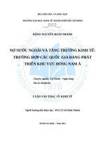 Nợ nước ngoài và tăng trưởng kinh tế, trường hợp các quốc gia đang phát triển khu vực đông nam á 