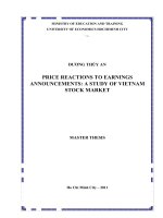 Price reaction to earnings announcements, a study of vietnam stock market 