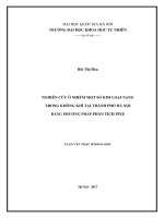 Nghiên cứu ô nhiễm một số kim loại nặng trong không khí tại thành phố Hà Nội bằng phương pháp phân tích PIXE