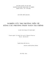 Nghiên cứu thị trường tiền tệ bằng các phương pháp toán tài chính