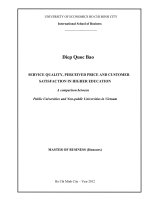 Service quaility, perceived price and customer satisfaction in higher education , luận văn thạc sĩ 