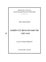 Nghiên cứu bộ ba bất khả thi ở việt nam , luận văn thạc sĩ 