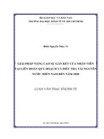 Giải pháp nâng cao sự gắn kết của nhân viên tại liên đoàn quy hoạch và điều tra tài nguyên nước miền nam đến năm 2020 