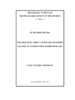 Giải pháp hoàn thiện văn hoá doanh nghiệp tại công ty cổ phần nông nghiệp hùng hậu 