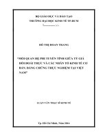 Mối quan hệ phi tuyến tính giữa tỷ giá hối đoái thực và các nhân tố kinh tế cơ bản, bằng chứng thực nghiệm tại việt nam 
