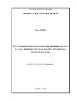 Ứng dụng chủng Komagataeibacter saccharivorans A2 vào quá trình lên men dấm táo mèo bằng phương pháp lên men chìm :  Luận văn ThS. Sinh học: 604201