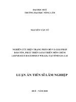 Nghiên cứu hiện trạng phân bố và giải pháp bảo tồn, phát triển loài thiên môn chùm (asparagus racemosus willd ) tại tỉnh gia lai  