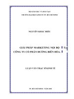 Giải pháp marketing nội bộ tại công ty cổ phần đường biên hòa 