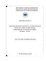 Phân tích ảnh hưởng lợi ích của các bên liên quan trong quá trình tái thiết đô thị, tình huống dự án chợ truyền thống tân bình thành phố hồ chí minh 