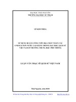 Sử dụng di sản công viên địa chất toàn cầu unesco non nước cao bằng trong dạy học lịch sử việt nam ở trường trung học phổ thông 