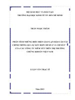 Phân tích những biểu hiện gian lận báo cáo tài chính thông qua sự kết hợp chỉ số z và chỉ số p của các công ty niêm yết trên thị trường chứng khoán việt nam , luận văn thạc sĩ 