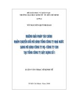 Những giải pháp tài chính nhằm chuyển đổi mô hình tổng công ty nhà nước sang mô hình công ty mẹ   công ty con tại tổng công ty xây dựng số 1 