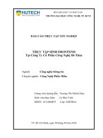 Báo cáo thực tập thiết kế web Frontend 9 điểm