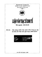 Xây dựng chiến lược phát triển công ty vận tải dầu khí việt nam giai đoạn 2005 2015 