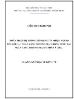 Hoàn thiện hệ thống xếp hạng tín nhiệm nội bộ đối với các ngân hàng thương mại trong nước tại ngân hàng thương mại cổ phần á châu 