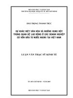 Sự khác biệt văn hóa và những xung đột trong quan hệ lao động ở các doanh nghiệp có vốn đầu tư nước ngoài tại việt nam , luận văn thạc sĩ 