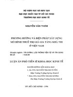 Hệ thống tài khoản quốc gia (SNA) trong mối quan hệ với các chỉ tiêu tài chính phục vụ quản lý nền kinh tế vĩ mô 