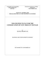 Willingness to pay for the conservation of yew trees in vietnam 