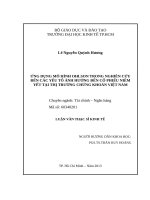 Ứng dụng mô hình ohlson trong nghiên cứu đến các yếu tố ảnh hưởng đến cổ phiếu niêm yết tại thị trường chứng khoán việt nam , luận văn thạc sĩ 