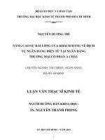 Nâng cao sự hài lòng của khách hàng về dịch vụ ngân hàng điện tử tại ngân hàng thương mại cổ phần á châu 