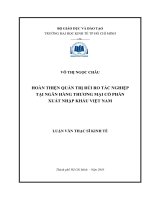 Hoàn thiện quản trị rủi ro tác nghiệp tại ngân hàng thương mại cổ phần xuất nhập khẩu việt nam 