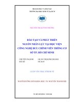 Đào tạo và phát triển nguồn nhân lực tại học viện công nghệ bưu chính viễn thông cơ sở tp hồ chí minh 