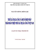 Thuế giá trị gia tăng và một số biện pháp nhằm hoàn thiện thuế giá trị gia tăng ở việt nam 