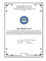 TRÌNH BÀY NHỮNG RỦI RO MÀ DOANH NGHIỆP LỮ HÀNH CÓ THỂ GẶP PHẢI KHI TỔ CHỨC THỰC HIỆN MỘT CHƯƠNG TRÌNH DU LỊCH ĐỀ XUẤT PHƯƠNG PHÁP PHÒNG NGỪA, ỨNG PHÓ VỚI TỪNG RỦI RO ĐÓ