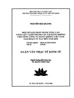 Một số giải pháp nhằm nâng cao năng lực cạnh tranh vận tải hàng không cho tổng công ty hàng không việt nam giai đoạn từ nay đến năm 2010 