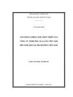 Xây dựng chiến lược phát triển của công tyTNHH ống silicon việt nam đến năm 2018tại thị trường việt nam , luận văn thạc sĩ 