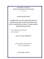 Cải thiện công tác quản trị nguồn nhân lực thông qua đánh giá sự hài lòng trong công việc của nhân viên tại công ty cổ phần dịch vụ hàng hóa sài gòn (SCSC) , luận văn thạc sĩ 