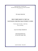 Phát triển dịch vụ thẻ tại ngân hàng thương mại cổ phần á châu 