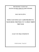 Nâng cao năng lực cạnh tranh của ngân hàng TMCP đầu tư và phát triển việt nam 