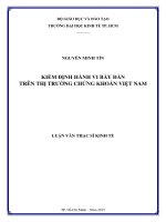 Kiểm định hành vi bầy đàn trên thị trường chứng khóan việt nam 