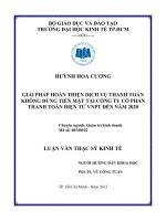 Giải pháp hoàn thiện dịch vụ thanh toán không dùng tiền mặt tại công ty cổ phần thanh toán điện tử VNPT đến năm 2020 , luận văn thạc sĩ 
