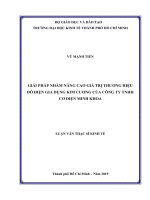 Giải pháp nhằm nâng cao giá trị thương hiệu đồ điện gia dụng kim cương của công ty TNHH cơ điện minh khoa 